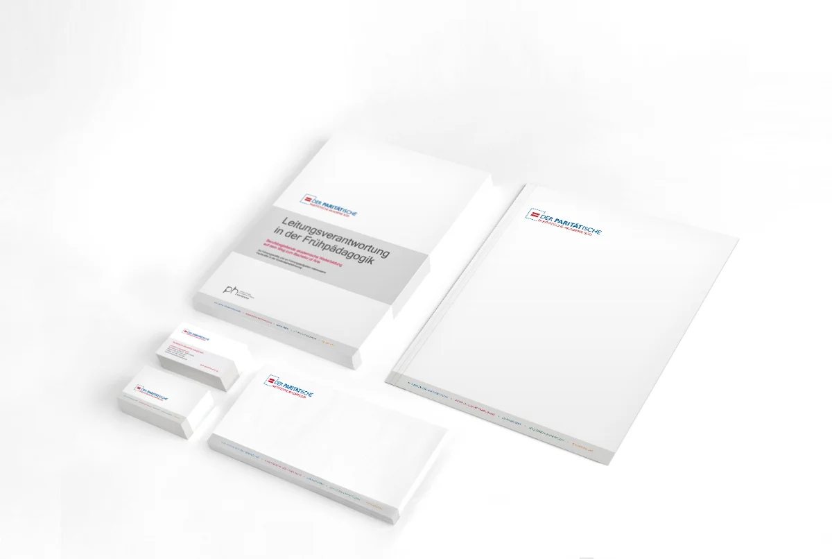 Corporate Design und Ge­schäfts­druck­sachen für die Paritätische Akademie Süd